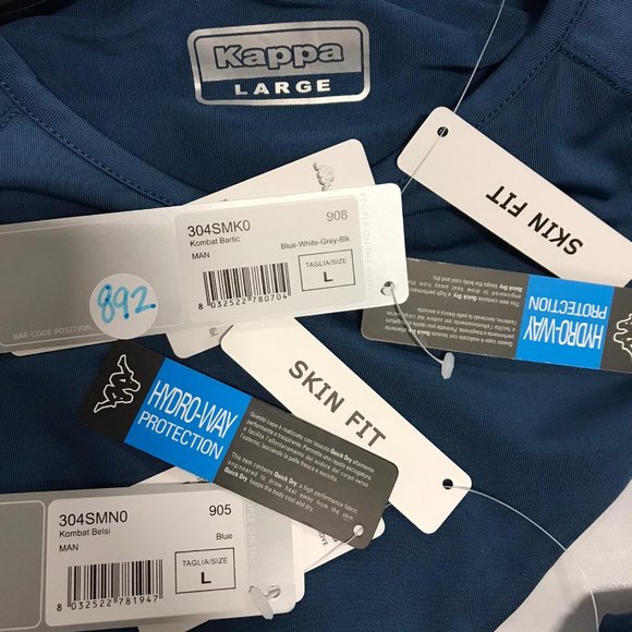 NWT KAPPA KOMBAT SYSTEM SKIN FIT $ for each CHOOSE Tees T Shirts tag L BETTER M - Picture 3 of 3